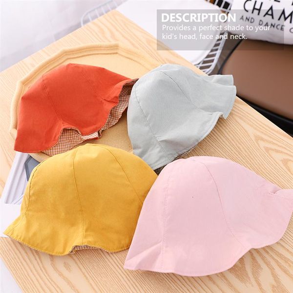 

beanies 1pc children fisherman hat sunshading outdoor bucket cute protective cap