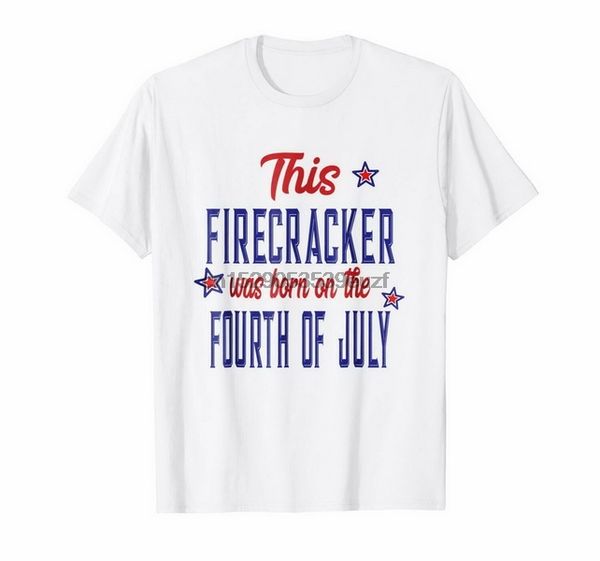 

black 4th of july birthday shirt firecracker born on the fourth 100% cotton slim fit tee shirt