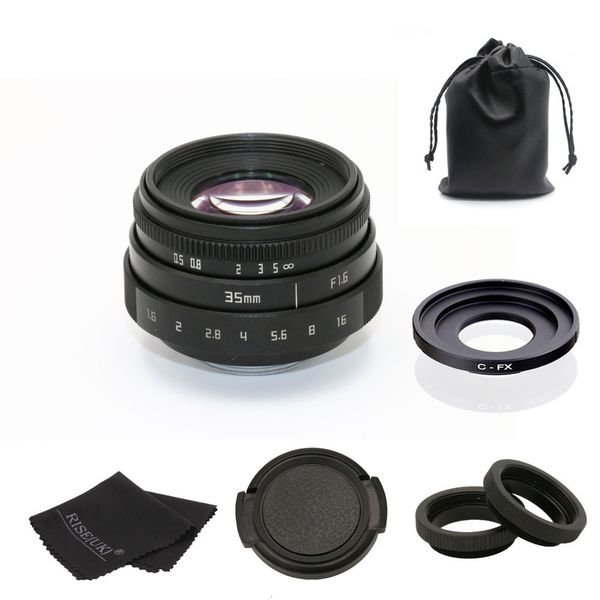 

35mm f1.6 c mount cctv camera lens ii c mount adapter ring macro for fuji fujifilm x-pro1 (c-fx)