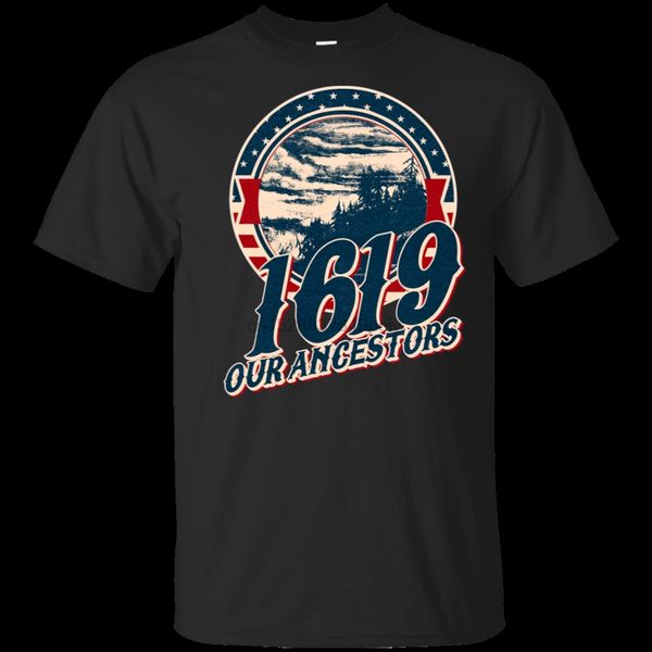 

1619 our ancestors retro vintage 400 years of america t shirt 2020 new black