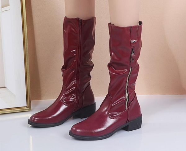 

женщины boots теплая обувь женщина зима узелок vintage flat обувь sexy кожа ретро пряжки женские ботинки снега, Black