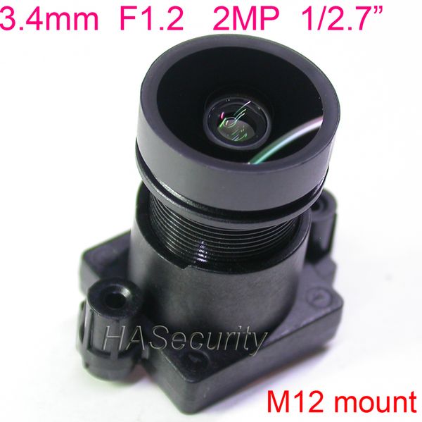 

lens f1.2 starlights 3.4mm, 2.0mp 1/2.7" special for image sensor imx327 , imx307 imx290 imx291 camera pcb board module