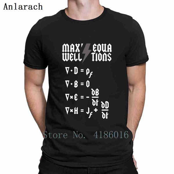 

maxwell's equations heavy metal style t shirt letter funny s-5xl knitted cotton spring autumn clothes crazy shirt