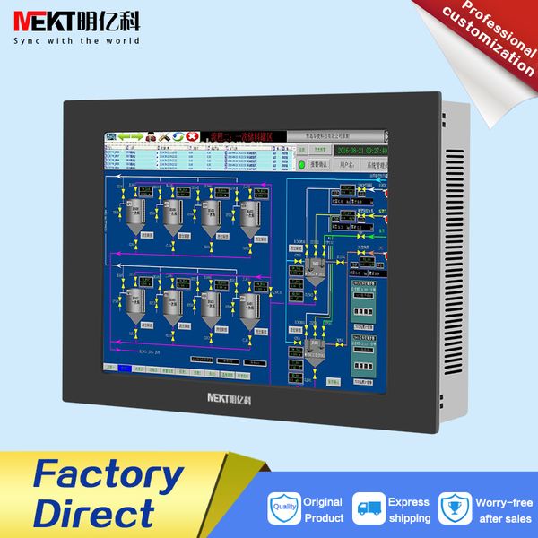 

mekt 15 inch industrial all in one computer display/pc/resistive touch screen monitor/lan rs232 usb vga