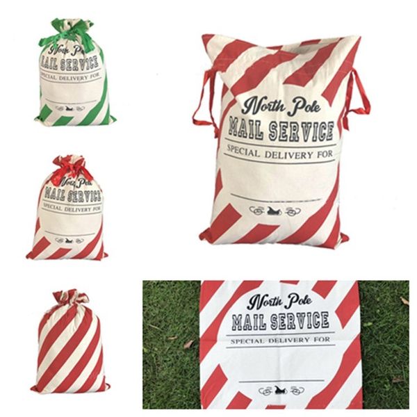 

fashion envelope christmas bags red striped sack bags santa sack drawstring bag canvas candy bag xmas decorations party suppliest2i51423