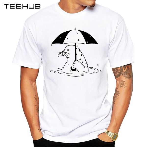 

новые поступления 2019 teehub прохладный дизайн мужская мода печать с зонт printed футболки с коротким рукавом o-образным вырезом tops hipst