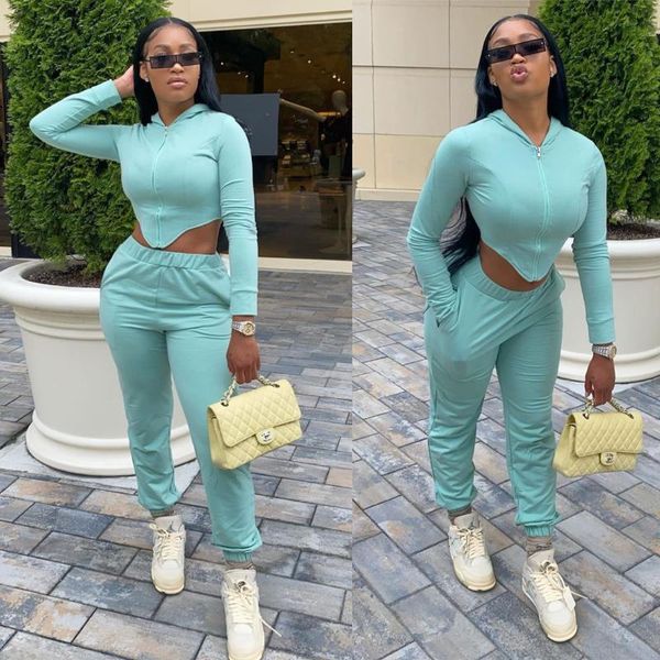 

новая осень два piece set женщины толстовки set sport casual костюмы зимняя одежда для женщин с капюшоном и тренировочные брюки, Gray