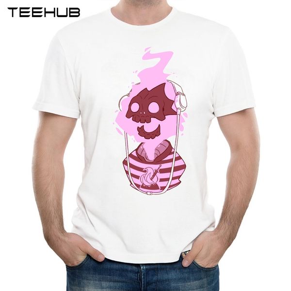 

2019 men's new fashion funny dj skull printed short sleeve t-shirt summer cool soft tee