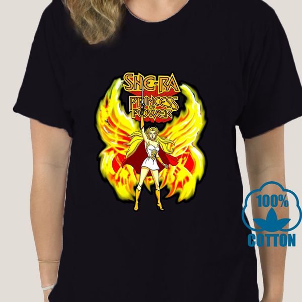

2709a she-ra princess of power cartoon superheroes classic tv series t-shirt black