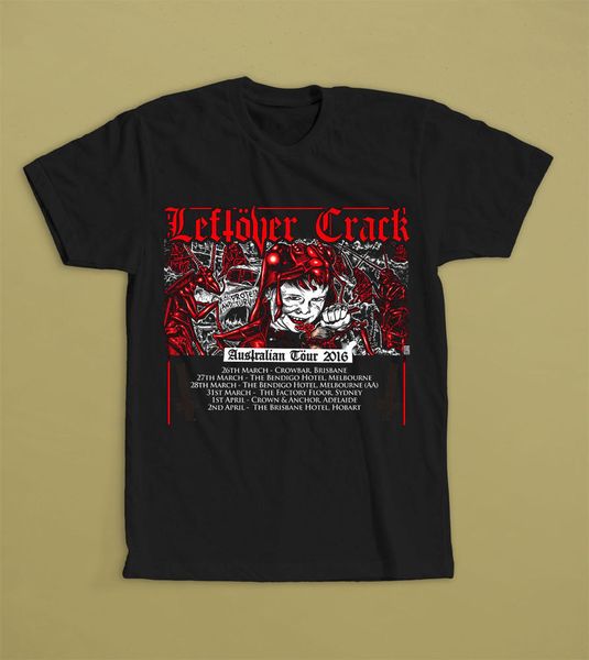 

leftover crack australian tour 2016 t-shirt s m l xl 2xl american punk rockknitted comfortable fabric