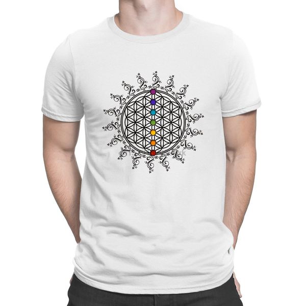 

flower of life chakras spirituality yogas zen t-shirts 2020 costume summer character t shirt stylish o-neck kawaii