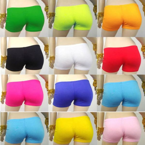 

yoga outfits arrivals girl yago tight leggings women sport shorts belly dance costume cotton safety underwear 14 colors, White;red