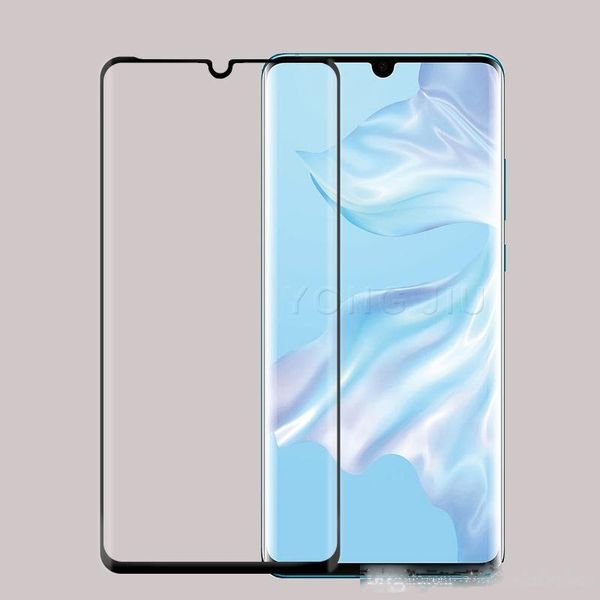 

full cover 3d curved tempered glass screen protector for huawei p30 pro mate 20 pro no retail 100pcs/lot