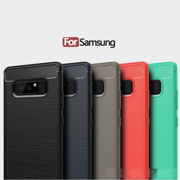 

2018 new tpu phone case carbon fiber cover full coverage anti-fall phone case for samsung dhl