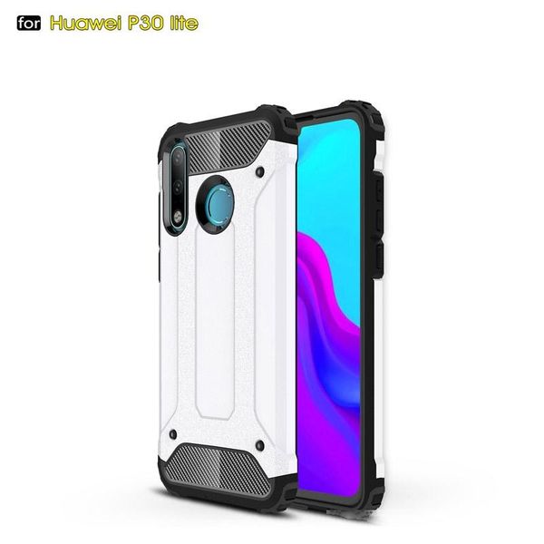 

shockproof anti scratch armor phone case for huawei p30 lite luxury soft silicone pc hard cover shell bumper