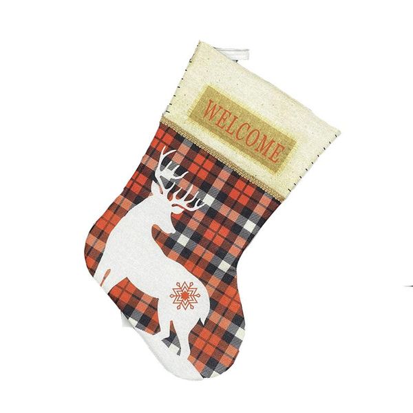 

classic reindeer snowflake silhouette hanging christmas stockings for home