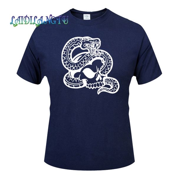 

hip hop t shirt men tees fashion skullskull snake print summer t-shirt 2019tees shirts us size xs-3xl