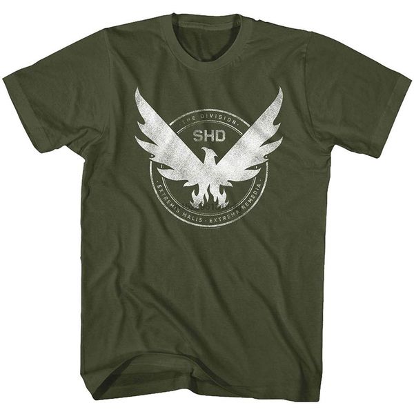 

the division t-shirt phoenix crest shd extremis malis army green tee(2