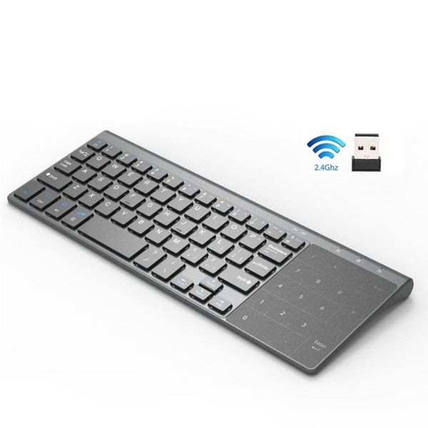 

thin 2.4g wireless keyboard mini multimedia keyboard with number touchpad numeric keypad for tablet desklappc