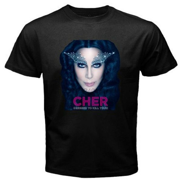 

новый cher dressed to kill tour логотип музыка mens черная футболка размер s в 3xl