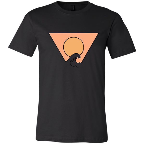 

волна и луна t-shirt магазин хлопка с коротким рукавом майка