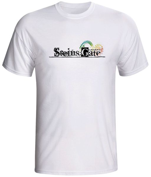 

casual printing tee steins gate shirt anime show summer t-shirt