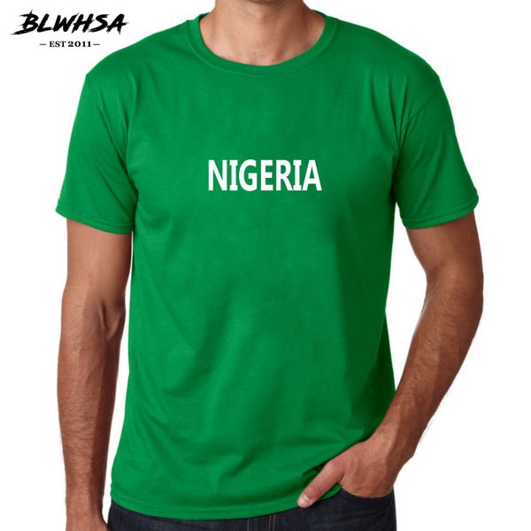 

blwhsa nigeria letters print t shirts men casual short sleeve 100% cotton fashion t-shirt nigeria cheer tshirt