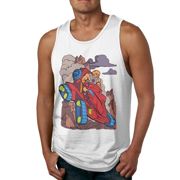 

he-man master of the universe attack the track sleeveless tank stylish classic round neck cartoon cotton sleeveless vest