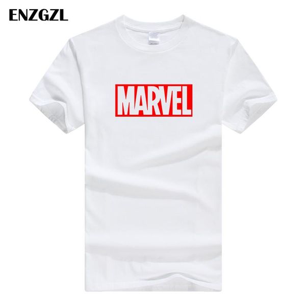 

enzgzl clothes summer t shirts mens marvel 100% cotton short sleeve tshirt tight male t-shirt round neck xs s m  xl streetwear, White;black