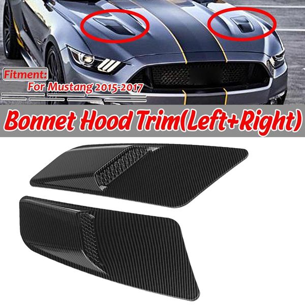

gt style car front hood air intake trim scoop vent guards heat hoods cover trim panel for mustang 2020 2020