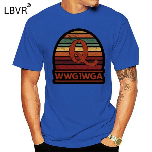 

men t-shirt q vintage retro color qanon wwg1wga tshirt women t shirt
