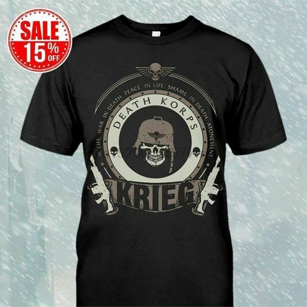 

krieg in life war in death peace death korps men t-shirt black s-6xl