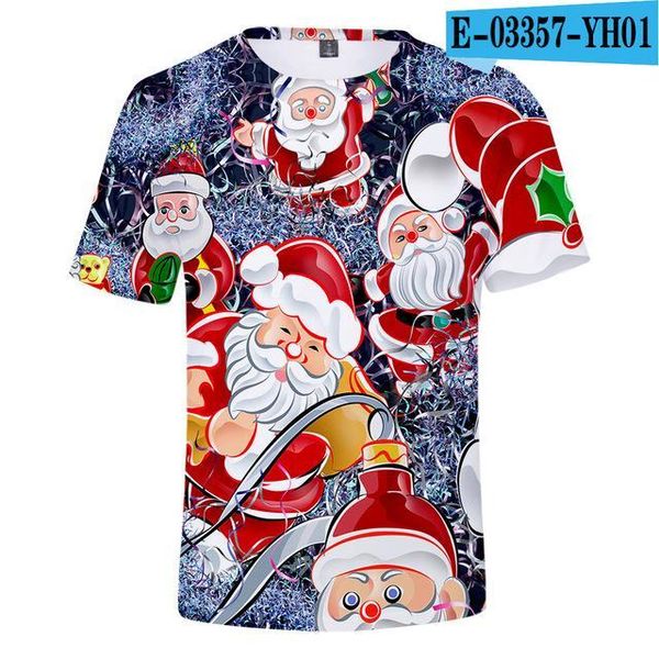 

christmas festival santa claus christmas tree pattern t -shirt men /women summer 3d print shirts horror humor aesthetic men clothing