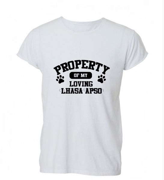 

2020 summer fashion o-neck t shirt property lhasa apso dog lover funny cute gift xmas t shirt