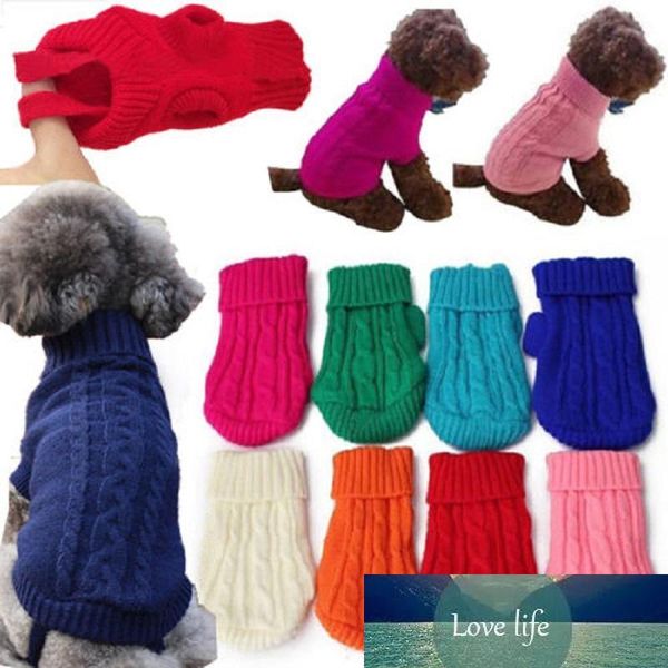 

pet supply knit dog jacket sweater pet cat puppy coat clothes small warm costume apparel 8 colors 5 sizes