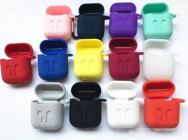 

for airpods cases silicone soft ultra thin protector cover earpod case anti-drop with hook retail box