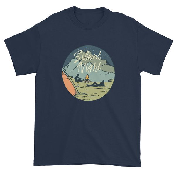 

silent night' outdoors hiking camp navy colour t-shirt 017 uk seller more size and colors tee shirt