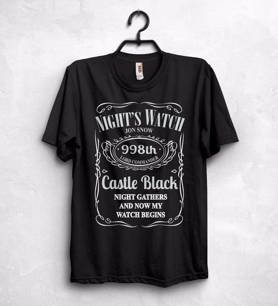 

new tee shirt night watch t shirt lord jon snow stark castle black martin summer t-shirt