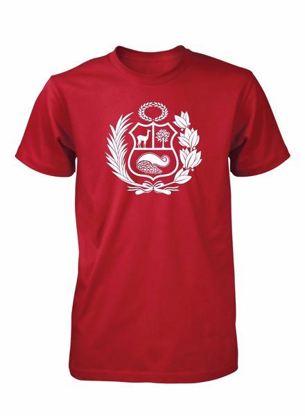 

summer peru escudo coat of arms peruvian t-shirt for men tee shirt