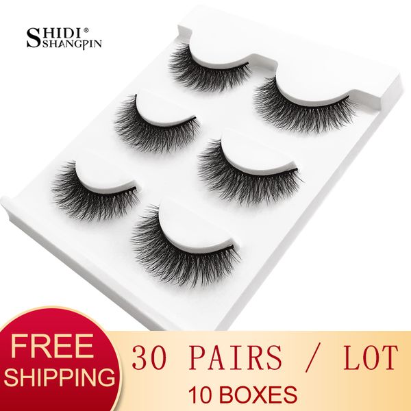 

false eyelashes wholesale 30 pairs / lot 3d mink lashes 100% cruelty natural long handmade makeup soft x23