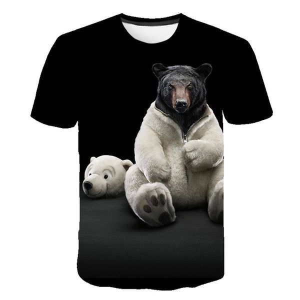 

russian bear animal 3d print shirts aesthetic funny humor men clothing