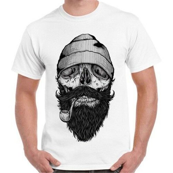 

beard skull bone sailor pirate cool gift retro t shirt 555 streetwear casual tee shirt