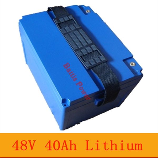 48V 40Ah Lithium-Li-Ionen-Akku mit BMS für Elektrowerkzeuge, Solarenergiespeicher, Start-USV + Ladegerät