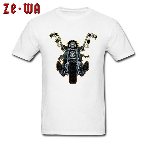 

gothic skull rider motorista calave cycle tshirt latest mens t-shirts o-neck short sleeve 100% cotton cool shirt