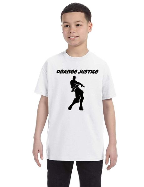 

allntrends kids youth t shirt orange justice move dance trendy dancing gift new man design t-shirt print slim