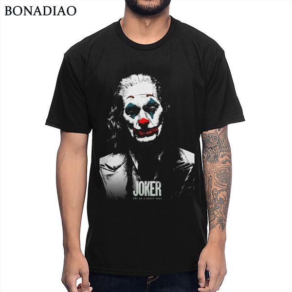 

2019 фильм новый joker joaquin phoenix pop art футболка rock рулон здоровый хлопок круглый воротник футболки