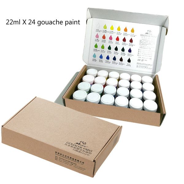 

gouache paint set / 22mlx24 color gouache set / paint for painting/ art supplies for artist art supplies