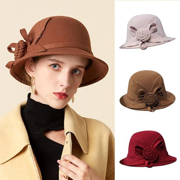 

stingy brim hats women fashion warm party hat beret french style cap vintage winter solid color berets caps for girls#g40, Blue;gray