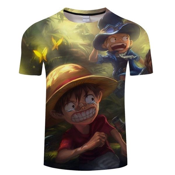

luffy one piece 3d print shirts oversized oversized graphic men clothing