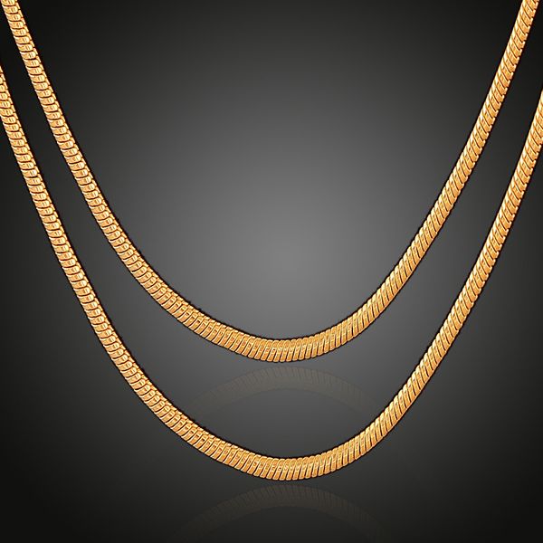 

chains brass gold k 18 plated never fade snake chain necklace for women hypoallergenic sweater chokers fashion z336, Silver